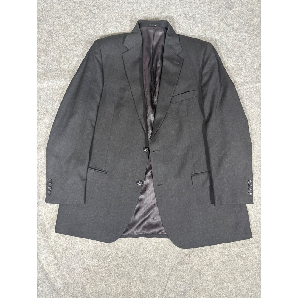 Joseph Feiss Charcoal Wool‎ 46 Long 44 Waist Mens Suit Jacket Blazer